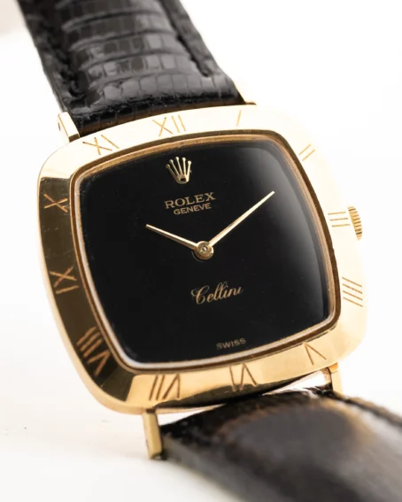 Rolex Cellini 18k Black Roman 1970 - Image 9