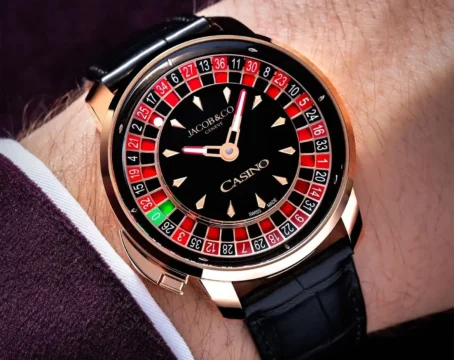 Buggati Jacob & Cobe Casino Premium Luxury Watch (Royal Red & Black) - Image 3