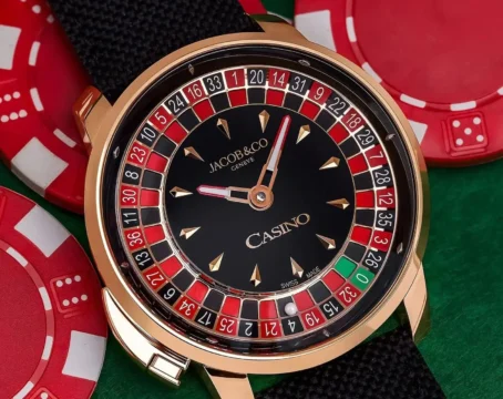 Buggati Jacob & Cobe Casino Premium Luxury Watch (Royal Red & Black) - Image 2