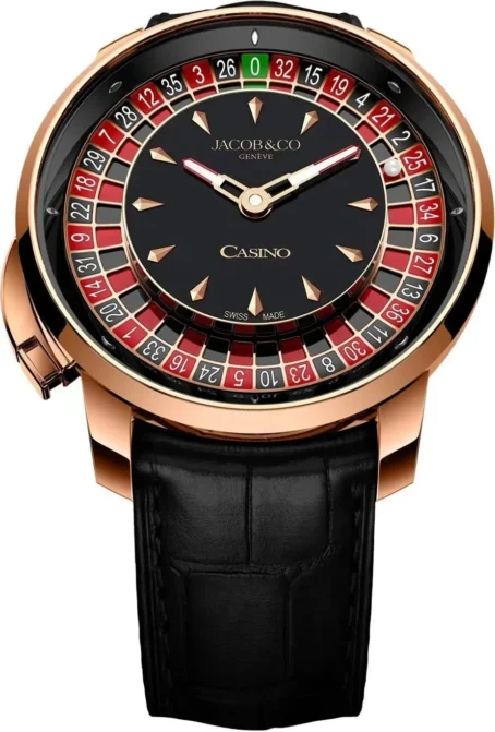 Buggati Jacob & Cobe Casino Premium Luxury Watch (Royal Red & Black) - Image 5